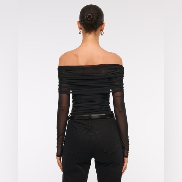 Abercrombie & fitch long sleeve mesh foldover bodysuit - Picture 2 of 7